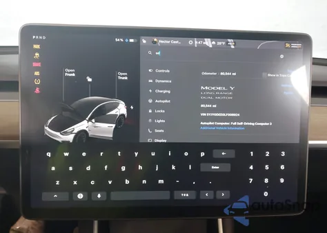 2020 Tesla Model Y Long Range Dual Motor All-Wheel Drive z USA, uszkodzony, nr VIN 5YJYGDEE0LF008924